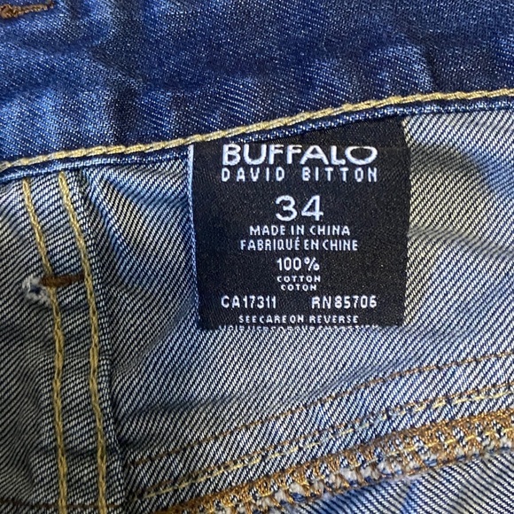 Buffalo David Bitton Light Blue Straight Jeans tall - Picture 3 of 6